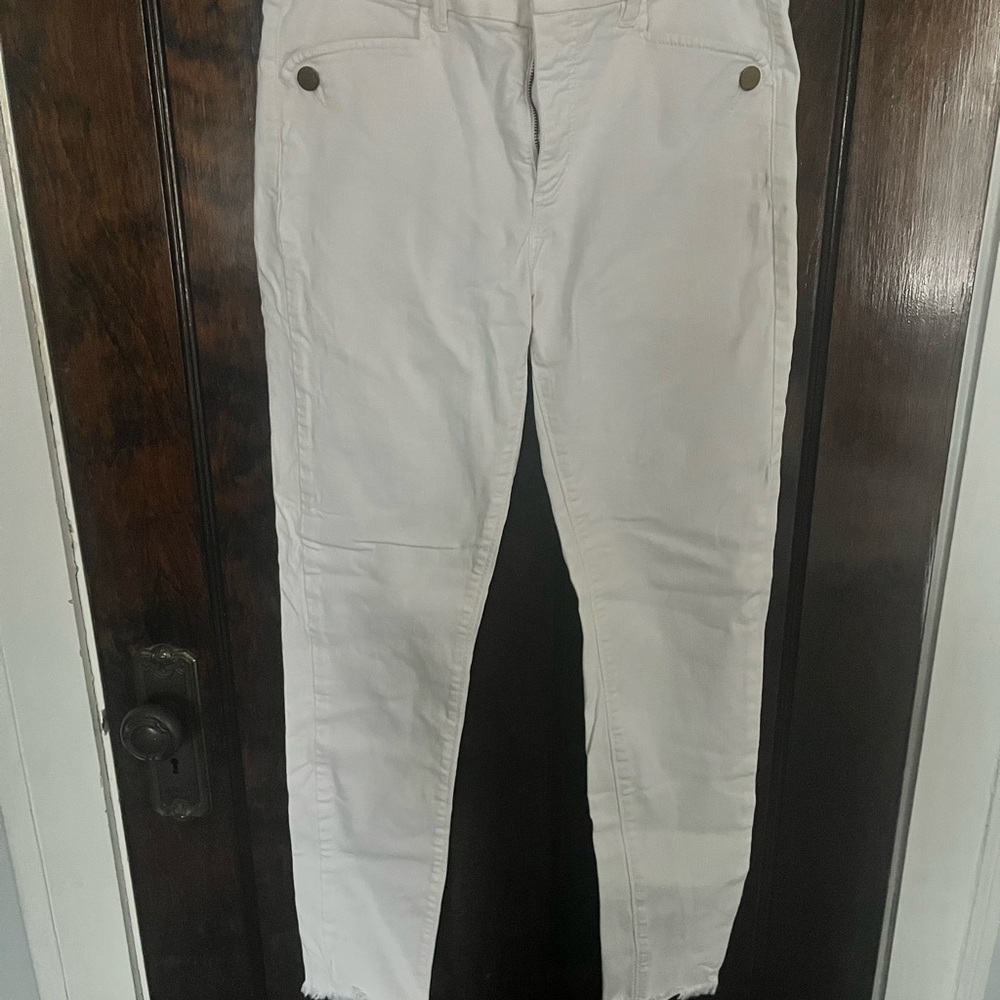 Ann Taylor Cream Ankle Jeans